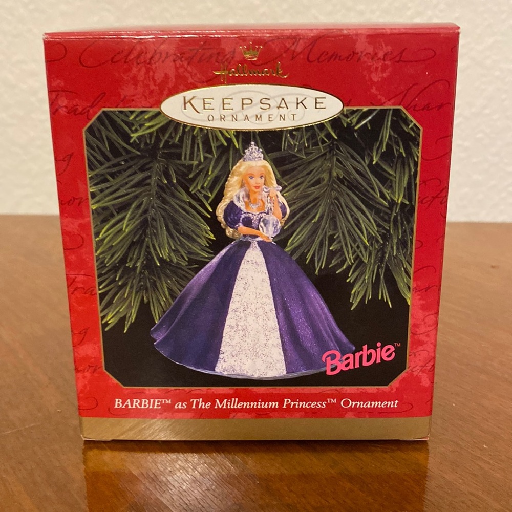 Vintage Collectable Hallmark Barbie as the Millennium Princess Ornament NWT 2000